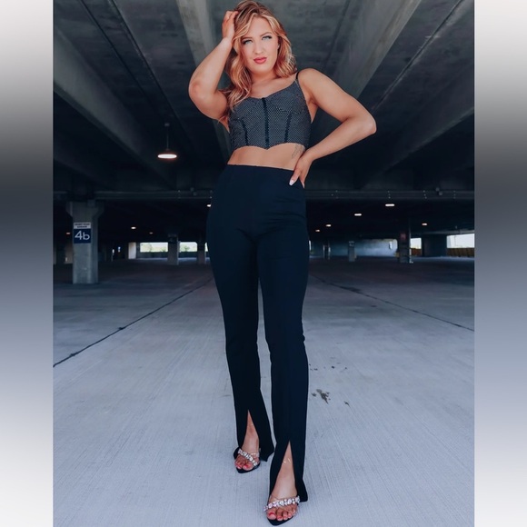 Women’s Black NIKKI POLKA DOT CORSET TOP | NEW/NWT!! 🖤 - Picture 4 of 9